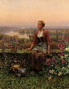 Daniel Ridgeway Knight Maria on the Terrace oil painting picture wholesale